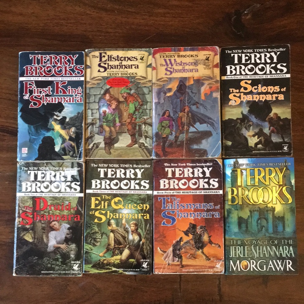 8 Terry Brooks Vintage Paperback Books Shannara Shanarra Series Fantasy